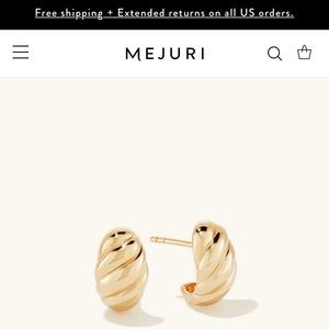 Mejuri croissant dome Huggie earrings